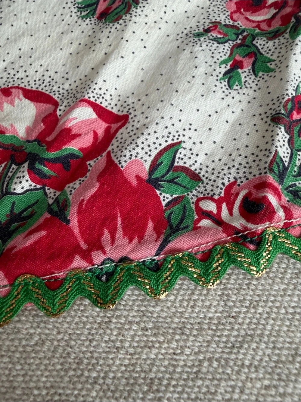 Vintage Homemade Floral Halter Style Apron